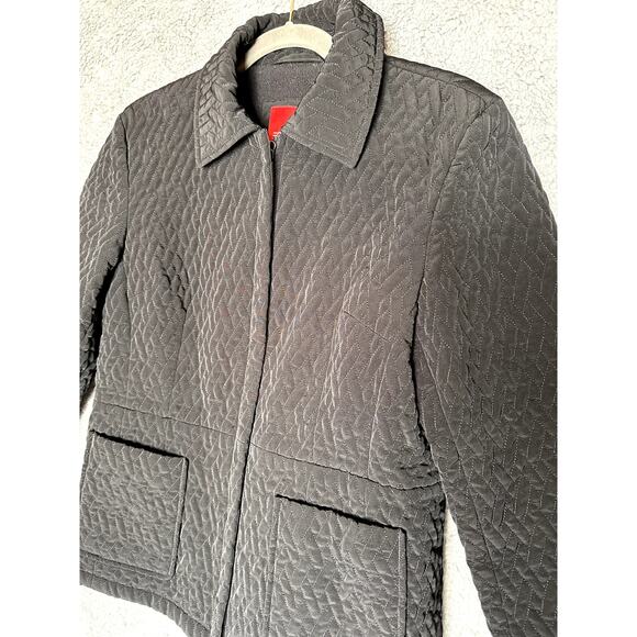 Esprit Women's Quilted Black Jacket with Front Zipper and Pockets - Medium - Picture 5 of 8